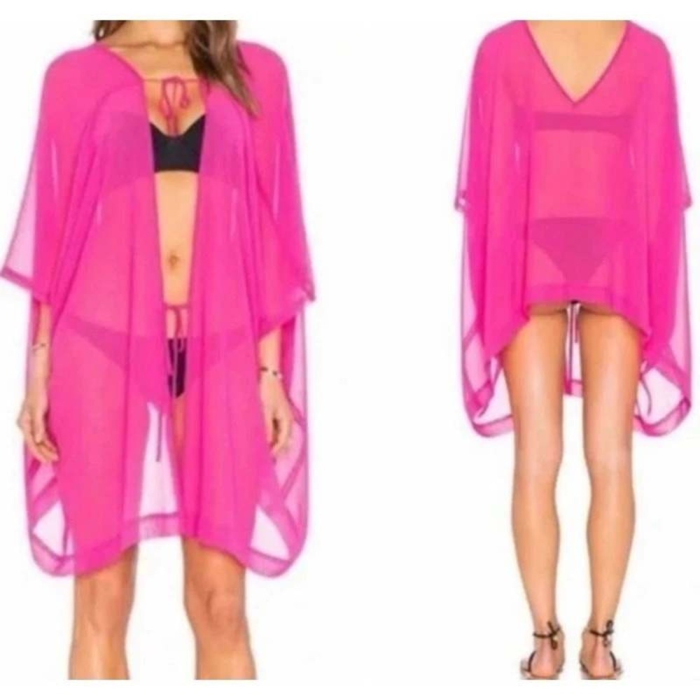 L'Agent By Agent Provocateur Rosana Swim Cover Up In Hot Pink One Size New